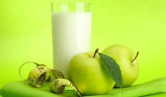 Kéfir et pommes pour perdre du poids