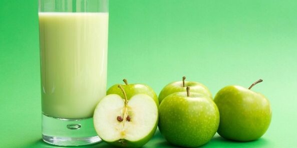 kéfir et pommes pour perdre du poids